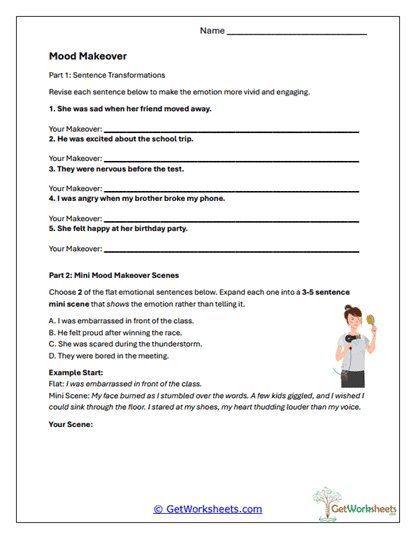 Mood Makeover Worksheet