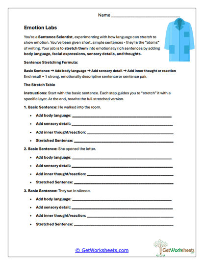 Sentence Scientists Worksheet