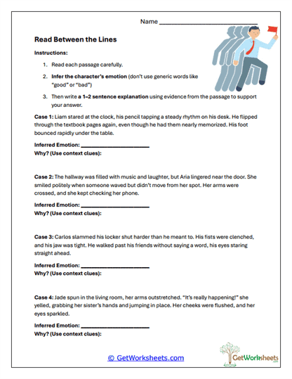 Between the Lines Worksheet