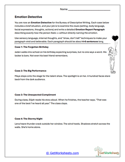 Emotion Detective Worksheet