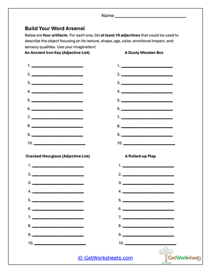 Build Your Word Arsenal Worksheet