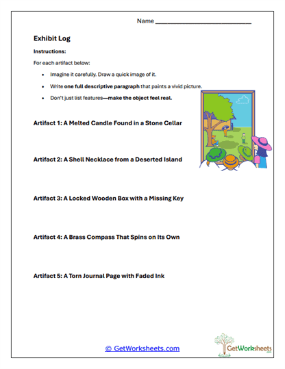 Exhibit Log Worksheet