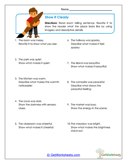 Show It Clearly Worksheet