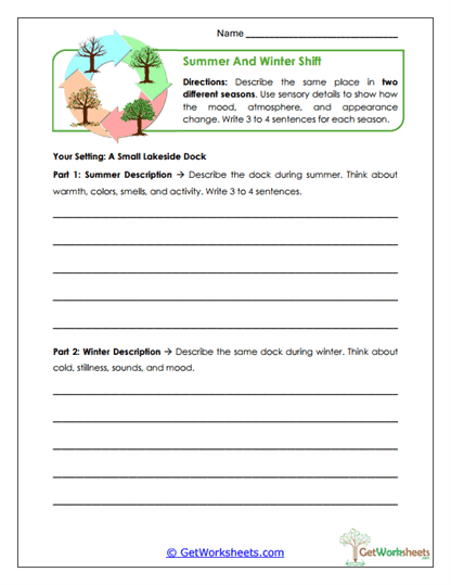 Summer and Winter Shift Worksheet