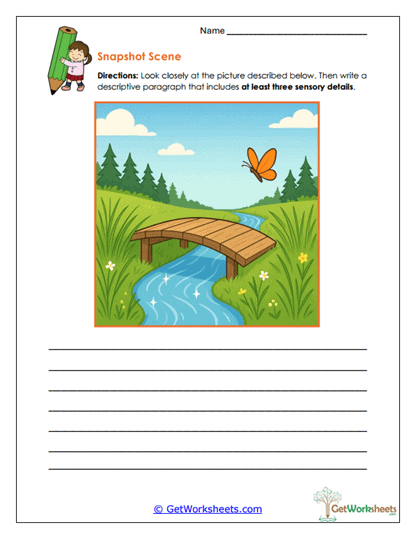 Descriptive Paragraph Structure Worksheets