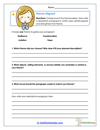 Theme-Aligned Description Worksheet