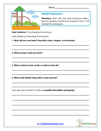 Detail Expansion Worksheet