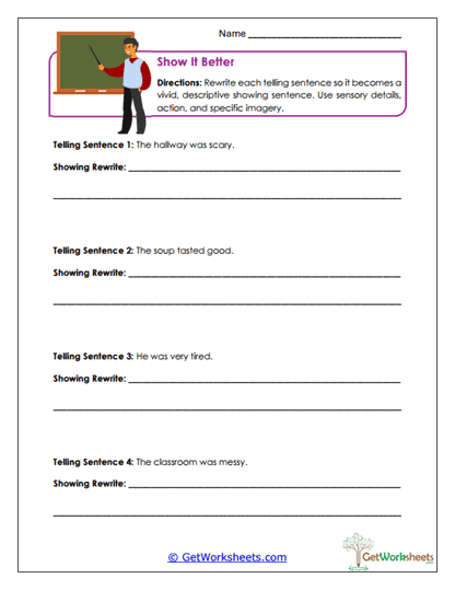 Show It Better Worksheet