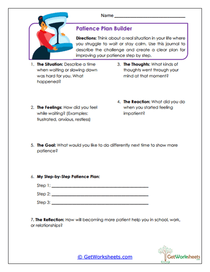 Patience Plan Builder Worksheet