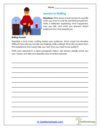 Lessons in Waiting Worksheet