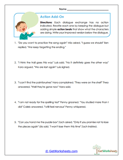 Action Add-On Worksheet