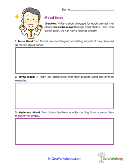 Mood Lines Worksheet