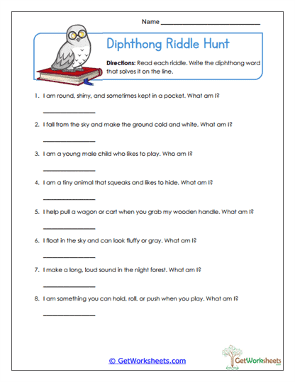 Riddle Hunt Worksheet