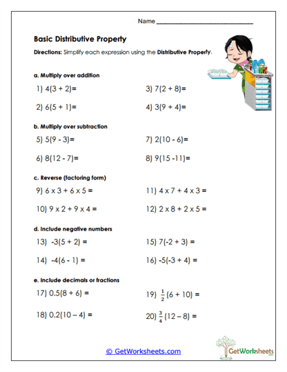 Basic Distribution Skills Worksheet