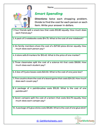 Smart Spending Worksheet