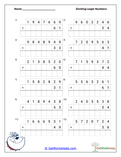 Advanced Grid Distribution Worksheet