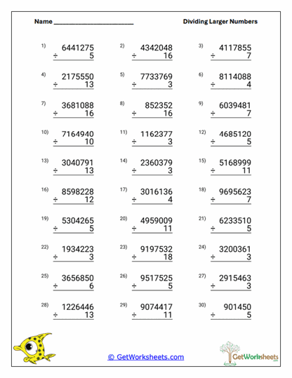 Multi-Digit Disunion Applications Worksheet