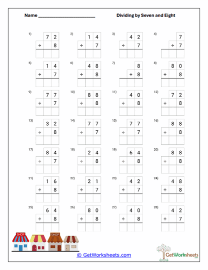 Structured Basic Divides Worksheet