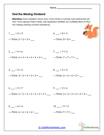 Missing Dividend Finder Worksheet