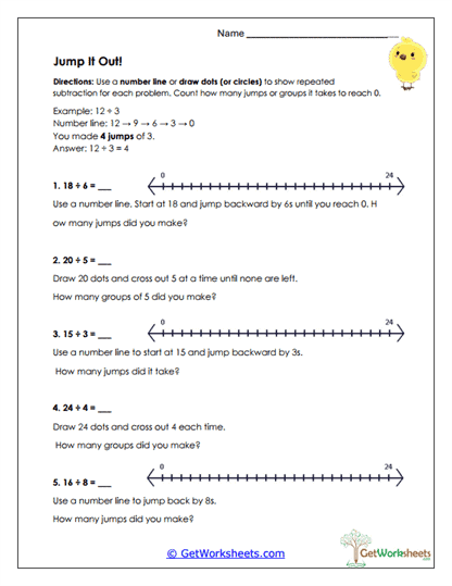 Jump It Out Worksheet