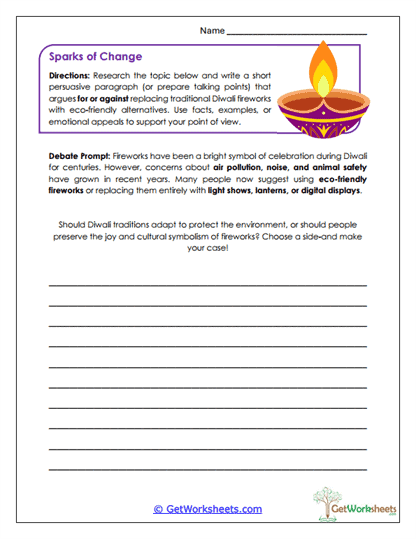 Sparks of Change Worksheet
