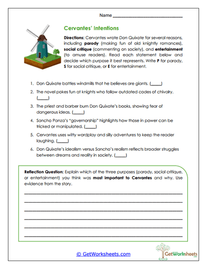 Author's Purpose Worksheet