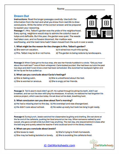 Drawing Conclusions Worksheets