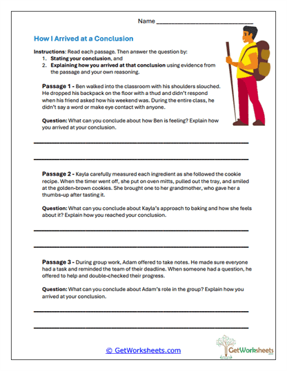 Reasoning Through Evidence Worksheet