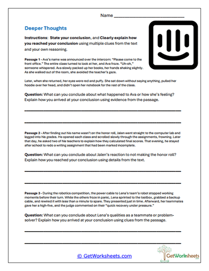 Multi-Clue Reasoning Worksheet