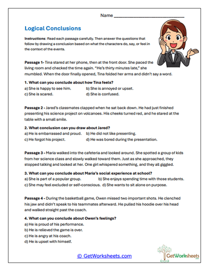 Logical Character Insights Worksheet