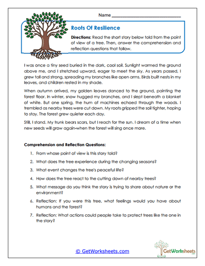 Roots of Resilience Worksheet
