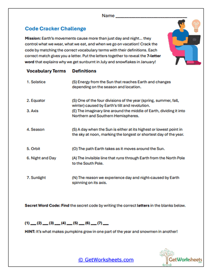 Code Cracker Challenge Worksheet