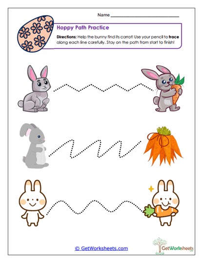 A Hoppy Path Worksheet