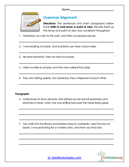 Grammar Alignment Worksheet