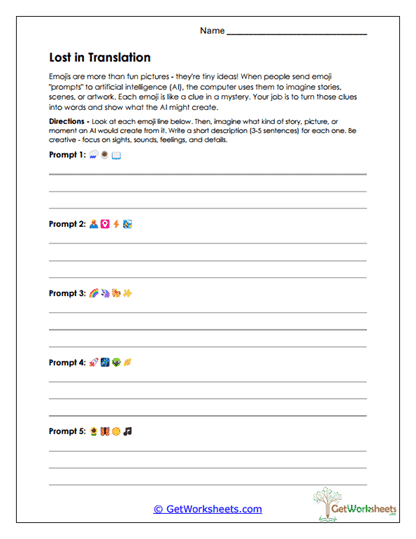Emoji Scene Builder Worksheet