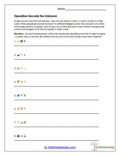 Emoji Genre Sorting Worksheet