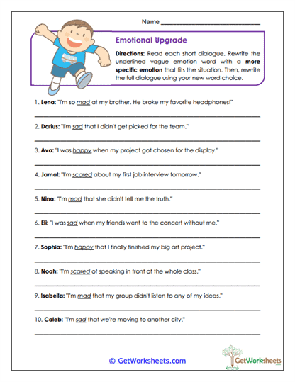 Emotional Upgrade Worksheet
