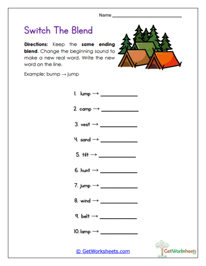 Switch the Blend Worksheet