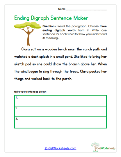 Sentence Maker Worksheet