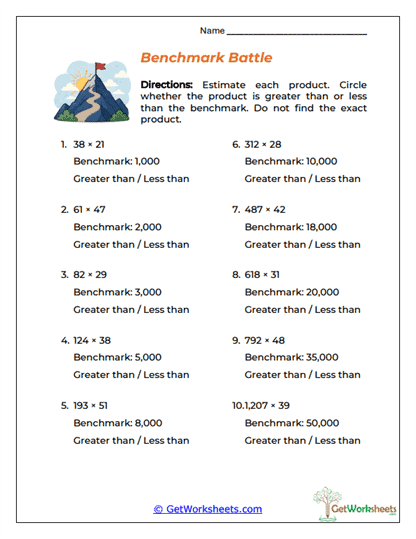Benchmark Battle Worksheet