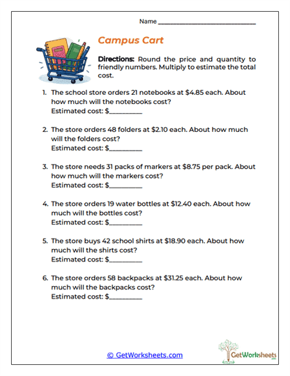 Campus Cart Worksheet