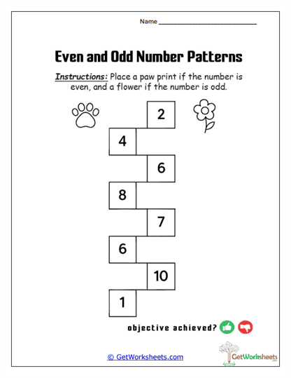 Pawprint and Flower Path Worksheet