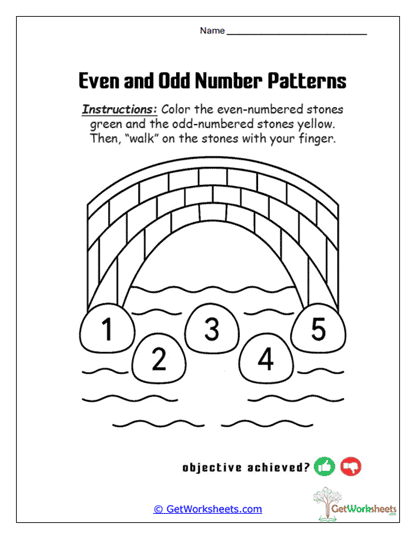Stepping Stone Color Sort Worksheet