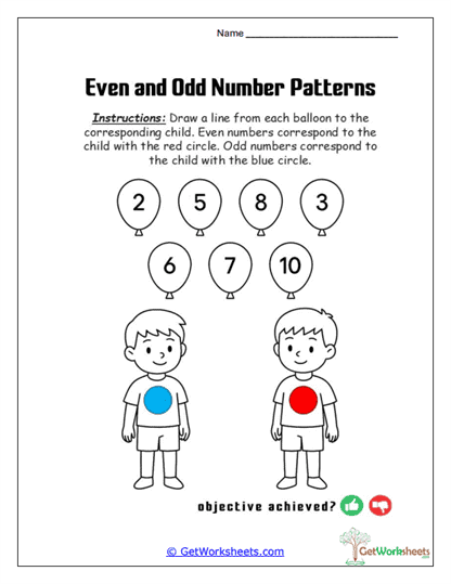 Balloon-to-Buddy Match Worksheet