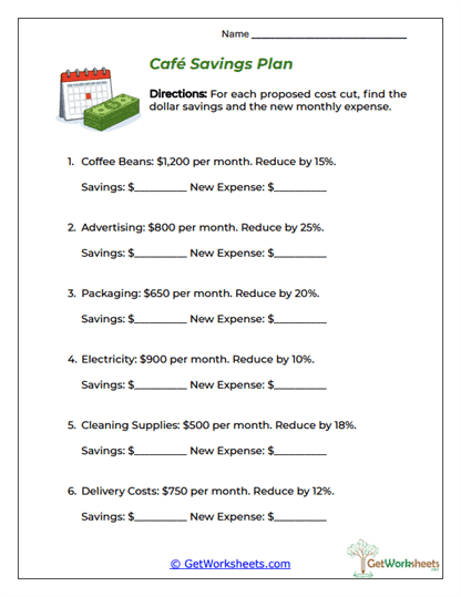 Cost-Cutting Plan Worksheet