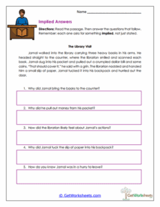 Explicit vs. Implied Details Worksheets - GetWorksheets.com