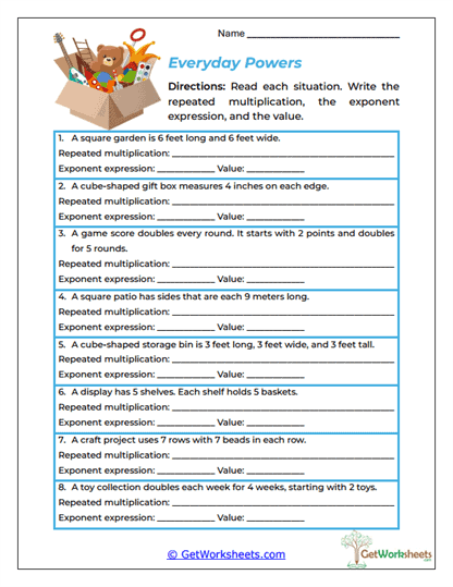 Everyday Powers Worksheet
