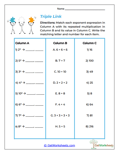 Triple Link Worksheet