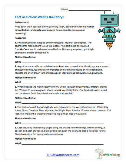 Story Truth Analyzer Worksheet