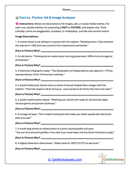Media Claim Analyzer Worksheet